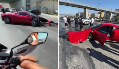 17 milyon liralık Ferrari, resmen hurdaya döndü