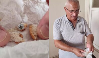 Ekmekten öyle bir şey çıktı ki! Neredeyse dişini kaybedecekti