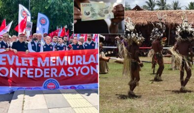 Eylem yapan memurlardan bir garip talep: Teklif edilen zam, Papua Yeni Gine Kinası ile verilsin