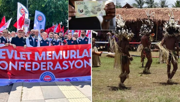 Eylem yapan memurlardan bir garip talep: Teklif edilen zam, Papua Yeni Gine Kinası ile verilsin