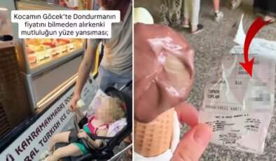 İki top dondurmaya ödediği para öyle böyle değil