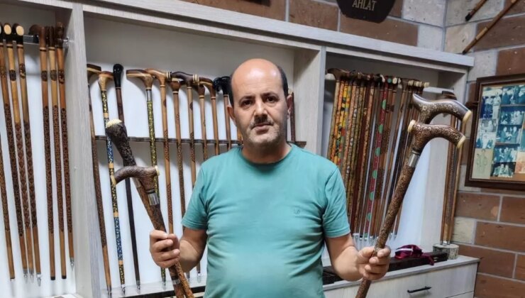 Malazgirt Zaferi’nin yıl dönümü için hazırladığı bastonlara 24 Oğuz boyuna ait tamgaları işledi