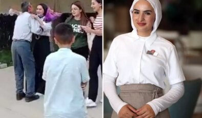 Sınav çıkışı babasının çiçeklerle karşıladığı Çimen, hayallerine kavuştu