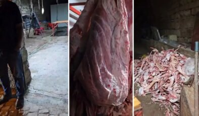 Et denince akla gelen kentte skandal! 1,5 ton et imha edildi