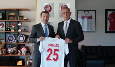 FIFA Üye Federasyonlar Direktörü Mammadov, TFF Başkanı Hacıosmanoğlu’nu ziyaret etti