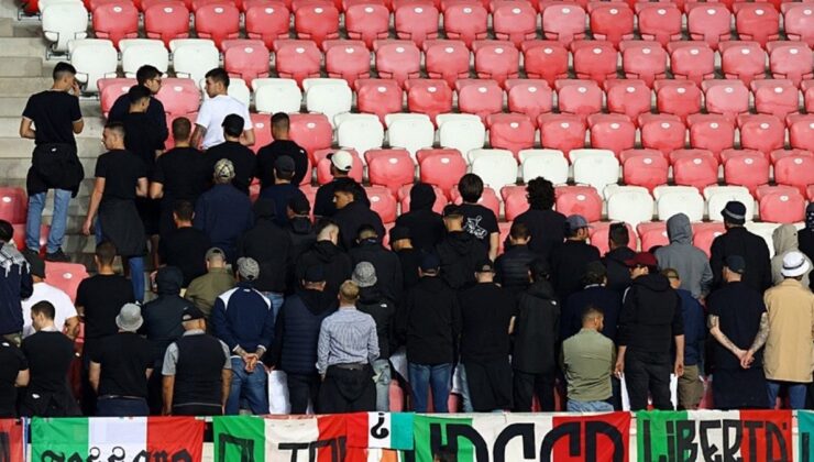 İtalyan taraftarlar İsrail ulusal marşını protesto etti