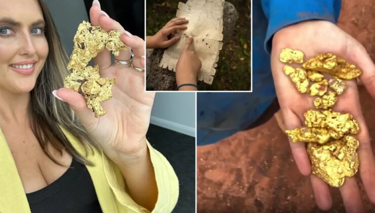 Kazdığı her yerde külçe külçe altın bulan kadın haritayı paylaştı