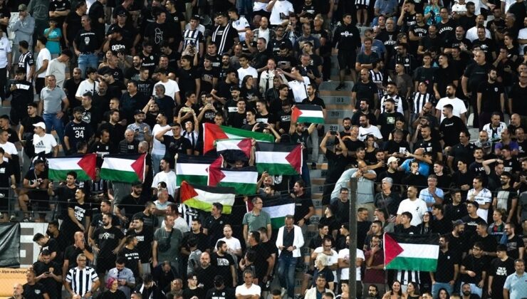 PAOK taraftarından Filistin’e destek