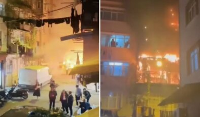 Beyoğlu’nda kız istemede patlatılan havai fişekler evi yaktı: 8 kişi dumandan etkilendi