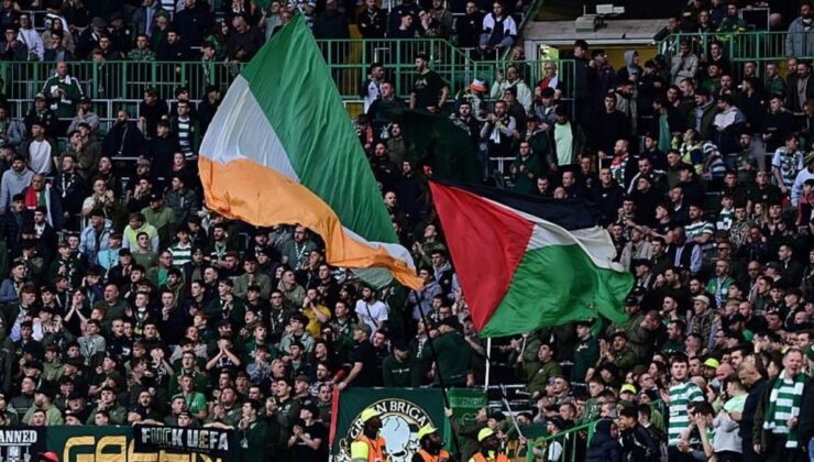 Celtic taraftarları İsrail’i protesto etti