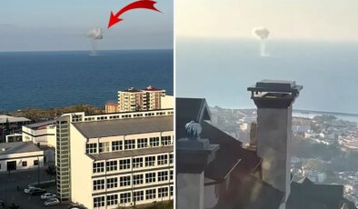 Denizdeki patlama Trabzonluların yüreğini ağzına getirdi
