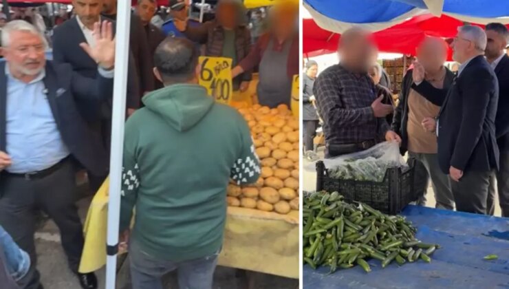 Esnafın söyledikleri, pazara denetime giden belediye başkanını çileden çıkardı