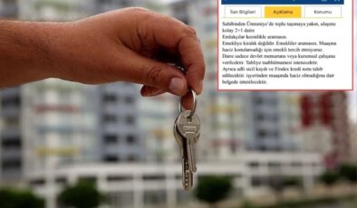 Skandal kiralık ilana tepki yağdı, bakanlık harekete geçti