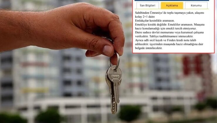 Skandal kiralık ilana tepki yağdı, bakanlık harekete geçti