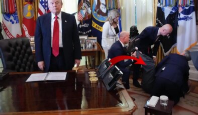 Trump’ın basın toplantısında korku dolu anlar! İlk müdahaleyi Mehmet Öz yaptı