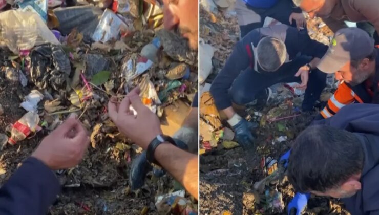 Yolda kaybettiği 10 yıllık birikimini 40 ton çöpün içinde buldular