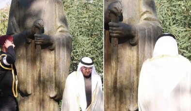 BAE Devlet Başkanı Al Nahyan, Türklerin katili 3. Makarios’un anıtına çelenk bıraktı