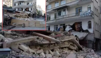 Faciaya ramak kaldı! Yıkılan bina apartmanın üzerine düştü