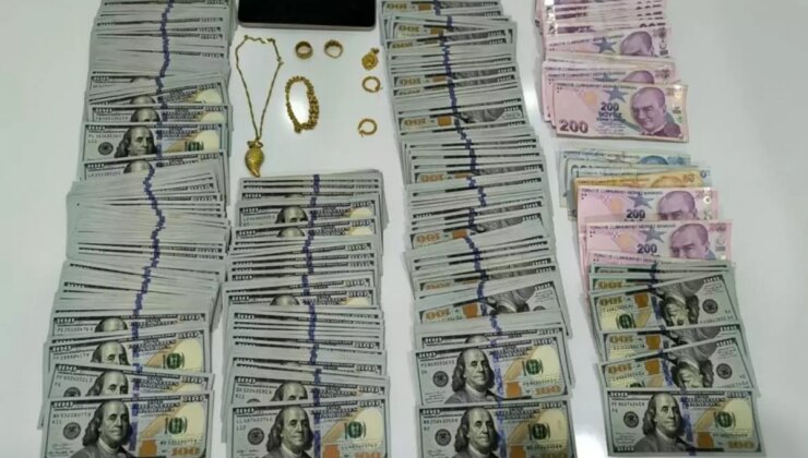 Polis operasyonunda her yerden para ve altın fışkırdı