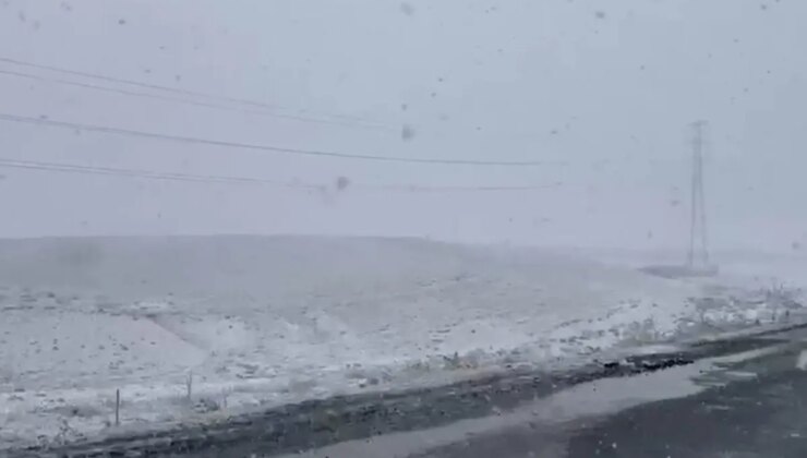 Türkiye’nin en kurak ilçesine lapa lapa kar yağdı