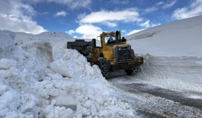 Bitlis’te baharda da metrelerce karla mücadele sürüyor