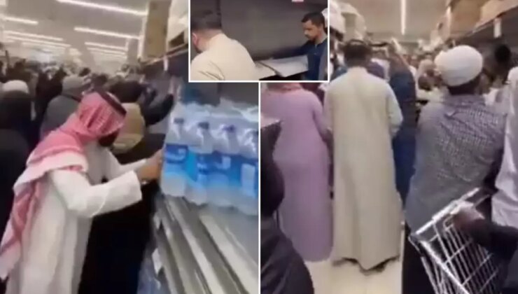 Görüntü 10 günlük yiyeceğin kaldığı şehirden! Birbirlerini ezdiler