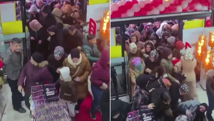 Mağaza açılışında indirim izdihamında birbirini ezdiler