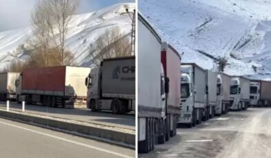 Türkiye-İran sınırında 2 kilometrelik tır kuyruğu